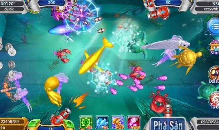 Giao diện chơi Bắn Cá Đại Chiến B52 tại EV88