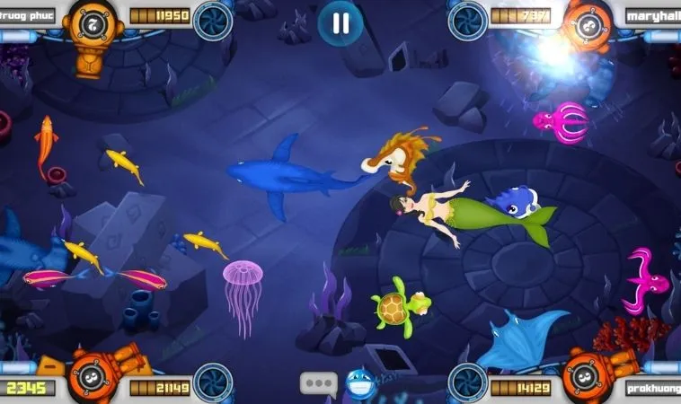 Giao diện chơi Bắn Cá Men In Black tại EV88