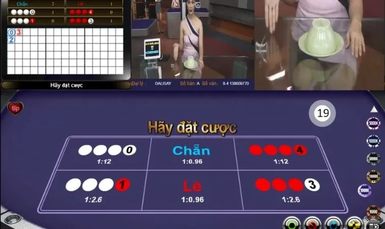 Các cửa cược trong game Xóc Đĩa tại EV88