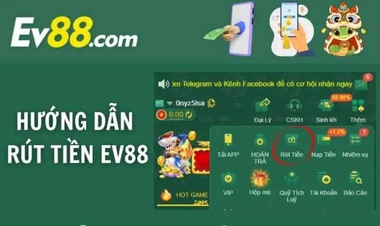 rút tiền EV88